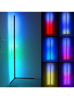 Buy LED Corner Floor Lamp, 72 LEDs, RGB Colour Changing Floor Lamp with 16 Million Colours, Dimmable and Memory, Atmosphere Floor Lamps for Living Room Bedroom in UAE