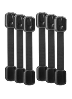 Buy ECVV 6PCS Child Safety Locks Black Baby Safety Latches Adjustable Child Proof Cabinet Latches 3M Adhesives Multi-Purpose Baby Locks for Furniture Door Fridge Oven Toilet in UAE