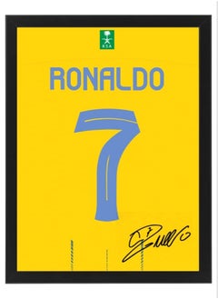 Buy Cristiano Ronaldo Autographed Jersey - Framed Poster 50x40cm - CR7 -Football Memorabilia, Soccer Collectible, Gift for Fans in UAE