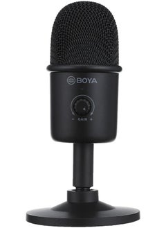 Buy BY-CM3 Condenser USB Desktop Microphone For podcasting, Straming and instrument recording - Black in Saudi Arabia