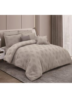 اشتري HOURS Plain Comforter Set with a sophisticated pattern 4 Pieces single Size في السعودية