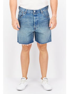 Buy Men Regular Fit Washed Denim Shorts, Blue in Saudi Arabia