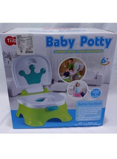 Buy Baby Potty Seat White Green in Saudi Arabia