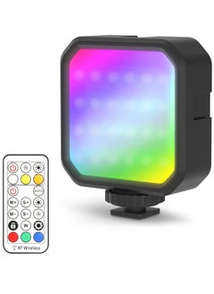 اشتري RGB LED Video Light,with Remote Control, 360°Full Color Camera Light with 3 Cold Shoe, 2000mAh Rechargeable Photography Light 3000k-7000K Dimmable Panel Lamp for YouTube/TikTok/Vlog/Photography في الامارات