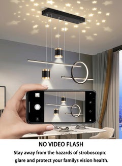Buy Smart Stepless Dimmable Chandelier Modern Minimalist Style Star Pendant Light For Dining Room,Bedroom And Living Room 3000k-5700k in Saudi Arabia