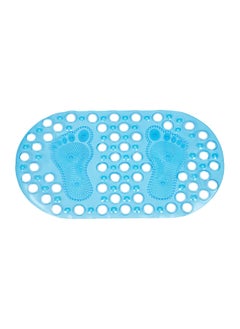 اشتري Rugs Indoor Bath Mat Non- Slip Bathtub Mat Massager Shower Foot Scrubber Mat with Drain Holes Bathroom Floor Mats for Bathroom Shower Tub Blue Water Absorbent Bath Mat في السعودية