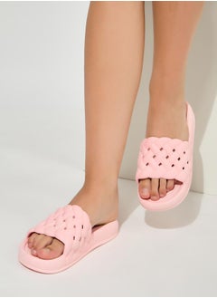 Buy Braided Pattern Strap Slides in Saudi Arabia