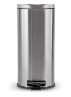 Buy Ninestars, 30L Pedal operated Smudge Resistant Stainless Steel Kitchen Trash and Garbage Bin with Soft-Close Lid and Reinforced Pedal for Kitchen, Home and Office. in UAE