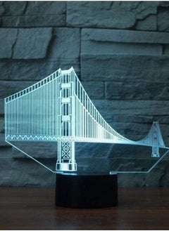 اشتري Bedroom Vision USB Bedside Lamp Golden Gate Bridge Modeling 3D LED Desk Lamp 7/16 Color Multicolor Night Light Decor Gifts في الامارات