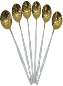 اشتري Estele Gold Spoon Set Colors of Design and Creativity - 6 Spoons 20x5x1cm White في مصر