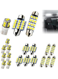 Buy 20-Piece Led Car Light Bulb Kit, T10 31Mm 42Mm, Led Colored Light Bulb, Suitable For Replacing Car Interior Lights, Indoor Map Ceiling Lights, And Trunk Led Lights (White) in Saudi Arabia