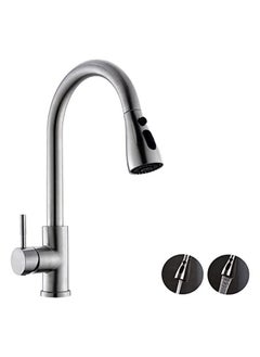 Buy Kitchen Faucet with Pull Down Sprayer Kitchen Sink Faucet 3 Functions Sprayer Faucet for Kitchen Sink Commercial Modern rv Kitchen Faucets with Water Lines,Stainless Steel,Brushed Nickel in Saudi Arabia