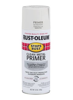 Buy Spray Paint Stops Rust Protective Enamel Flat White Primer 12oz in UAE