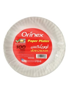 Buy Paper Plates For Microwave Size 9 Inch 100 Pieces in Saudi Arabia