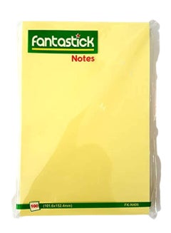 Buy Removable Self Stick Notes 101.6 x 152.4mm FK-N406 Yellow in UAE