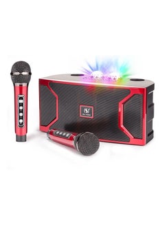 اشتري Portable Karaoke Machine for Adults Kids, Rechargeable Bluetooth Karaoke Speakers with 2 Wireless Microphone PA Speaker System في الامارات
