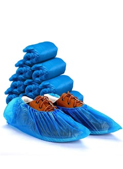 اشتري Foot Covers for Shoes, Blue Disposable Shoes Covers, Boot Cover Waterproof, Dust-proof, Non-slip, One Size Fit, Protect Your Carpets and Floors. Cleaning Accessories في الامارات