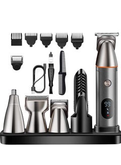 Buy 5 in 1 Professional Electric Hair Clippers Kit for Men with LCD Display in Saudi Arabia