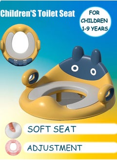 Buy Cushioned Potty Training Seat Portable Potty Training Toilet Seat for Boys & Girls, Cartoon-Shape Non-Slip Toddler Potty Seat with Built-in Splash Guard – Perfect Potty Chair Option for Travel & Easy Cleaning in Saudi Arabia