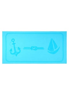 Buy Sail Design 100% Turkish Cotton Beach Towel Turquoise 70x140cms in UAE