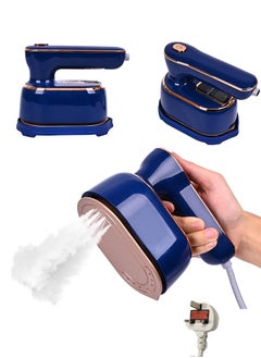 Buy Mini Portable Travel Steam Iron, 1000w High Power, Handheld 180° Foldable Iron for Travel, Home, College Dormitory, Blue in Saudi Arabia