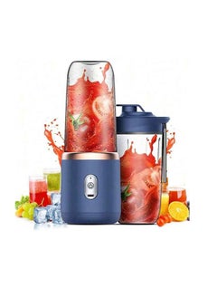 Buy rechargeable portable blender with outlet battery and 6 blades with extra cup, 300ml in Saudi Arabia