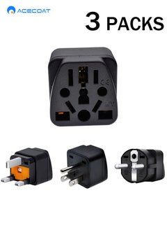 Buy 3-Pack Universal Travel Adapter Plug Converter,Multifunction International Mini 3-Pin&2-Pin Power Wall Plug Adapter,Converts JP/AU/CN to UK/US/EU,Safe&Versatile Wall Charger for phones,Laptops&More in Saudi Arabia