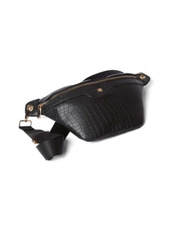 Buy Fancy Faux Leather Logo Embellished Bag With Shoulder Strap And Waist Belt in Egypt