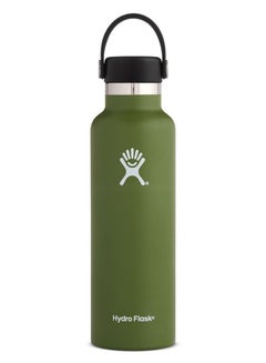 Buy Stainless Steel Vacuum Insulated Water Bottle Outdoor Sports Kettle Thermos Cup 21oz Green in UAE