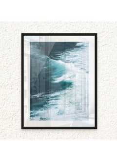 Buy Art Decor Framed Fine Art of Ocean Waves Portrait Aesthetic Coastal Print with Matt Board Wall Décor for Living Room Bedroom Home Office Hotel Gifting in UAE