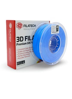 اشتري خيوط طباعة ثلاثية الأبعاد Filatech Premium PLA – أزرق سماوي داكن | صنع في الإمارات | غير سام، سهل البثق، مثالي للطباعة عالية الدقة في الامارات