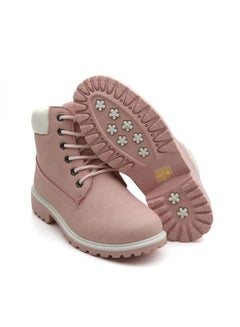 Buy High Top Stylish Ankle Boots Pink in Saudi Arabia