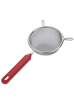 Buy Stool sieve, Stainless Steel Flushing Easy To Install Screen Mesh For Kitchen Powder Sugar Cake Flour(Color : Silver Red） in UAE