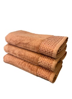 Buy 3 Piece Bath Towel Set  500 GSM 100 Cotton Terry  3 Piece Bathroom Towel Set  Quick Dry  Super Absorbent 70x140 cm in Saudi Arabia