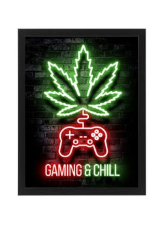 اشتري Gaming & Chill Neon Wall Art Poster Frame في مصر