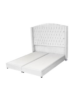 Buy Arwad | Velvet Bed Frame - White in Saudi Arabia