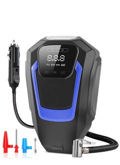 Buy Air Compressor Tire Inflator  Auto Touchscreen 12V DC Air Pump for Car Tires Bicycle, Motorcycle and Other Inflatables, Portable Air Compressor with Emergency LED Light, Long Power Cord, Blue in Saudi Arabia