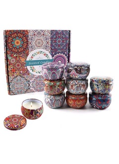 Buy Scented Candle Gift Set, 12 Pieces Travel Tin Candles, Comfortable Portable Smokeless Therapy Candle With Natural Soy Wax, Different Scented Candles For Bath, Yoga, Wedding, Church, Birthday, Christmas in Egypt