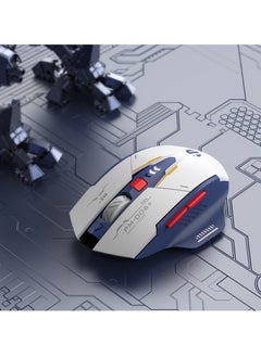 اشتري Wireless Silent Mouse, 2.4G USB Rechargeable Computer Mouse, Ergonomic Mecha Wireless Mice for Laptop PC Computer في الامارات