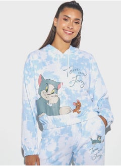 اشتري Tom And Jerry Print Drawstring Detail Hoodie في السعودية