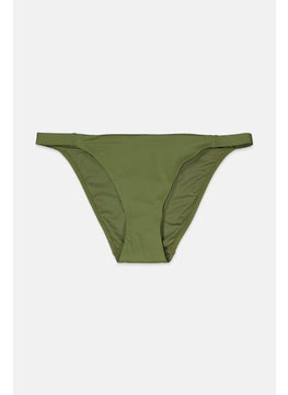 اشتري Women Plain Pull On Bikini Bottom, Olive في السعودية