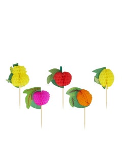 اشتري Wooden Set of 12 Cocktail Exotic Fruit Picks في الامارات