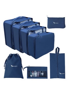 اشتري 8 Pcs Set Travel Organizer Kit, Packing Cubes for travel, Lightweight Luggage Storage Bag في الامارات