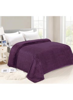 Buy Super soft irresistibly soft fleece flannel microfiber fur blanket and warm and cozy velvet suitable for all seasons in Saudi Arabia