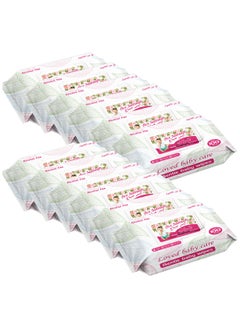 Buy Alcohol Free Baby Wet Wipes 100s, Rose Scent, Pack of 12 in UAE