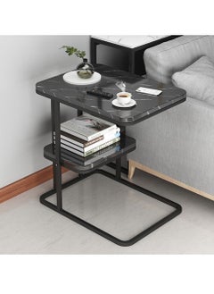 Buy Modern Minimalist Sofa Side Table, Home Living Room Small Coffee Table, Multifunctional Small Square Table in UAE