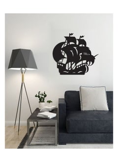 Buy Decorative Pirate ship wooden wall Art 80X80 cm in Egypt