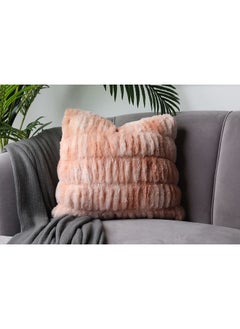 Buy Luxury Ripple Filled Cushion 45x45cm Pink in UAE