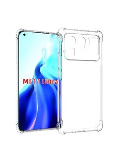 Buy Compatible Clear Case for Xiaomi Mi 11 Ultra Slim Shock Absorption TPU Soft Edge Bumper with Reinforced Corners Transparent Protective Cover in UAE