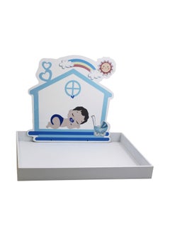 Buy Baby Boy Wooden Gift Tray in UAE